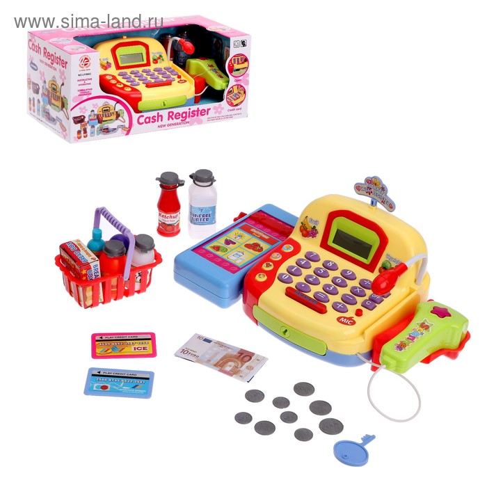 Игровой набор «Касса-калькулятор» с продуктами - Фото 1