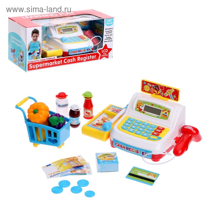 Игровой набор «Касса-калькулятор» с аксессурами - Фото 1