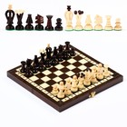 Шахматы польские Madon "Королевские", 28 х 28 см, король h=6 см, пешка h-3 см - фото 4860573