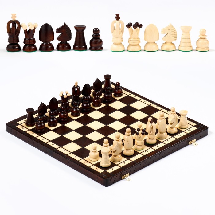 Шахматы польские Madon "Королевские", 44 х 44 см, король h=8 см, пешка h-4.5 см - фото 1907103529