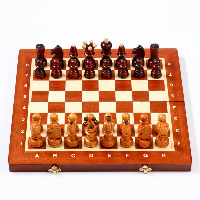 Шахматы польские Madon "Жемчуг", 40.5 х 40.5 см, король h-8.5 см, пешка h-5 см - фото 1907103537