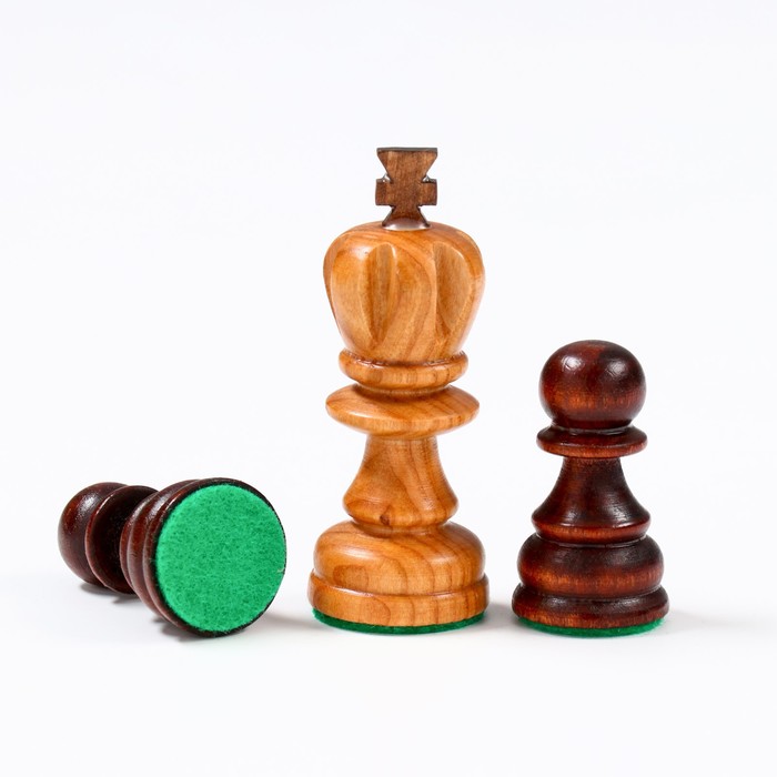 Шахматы польские Madon "Жемчуг", 40.5 х 40.5 см, король h-8.5 см, пешка h-5 см - фото 1907103538
