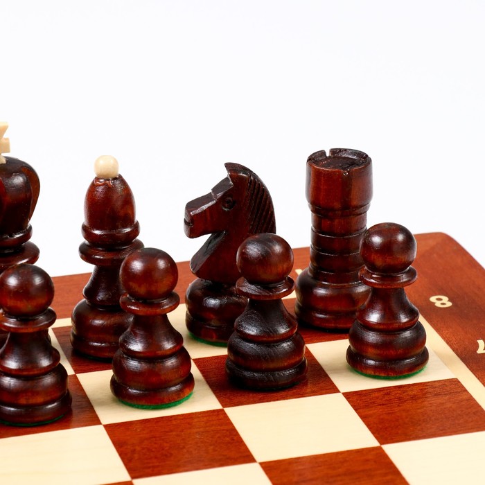 Шахматы польские Madon "Жемчуг", 40.5 х 40.5 см, король h-8.5 см, пешка h-5 см - фото 1907103539