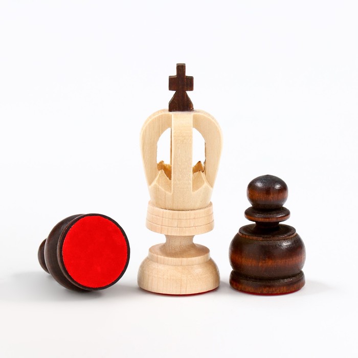 Шахматы польские Madon "Королевские", 31 х 31 см, король h=6.5 см, пешка h-3 см - фото 1907103550