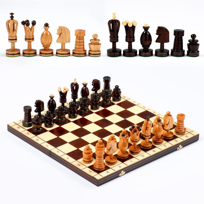 Шахматы польские Madon &quot;Королевские&quot;, 49 х 49 см, король h-12 см , пешка h-6 см
