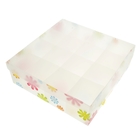 Короб для хранения 16 ячеек с крышкой 30х30х10 см "Цветы" цвет белый - Фото 2