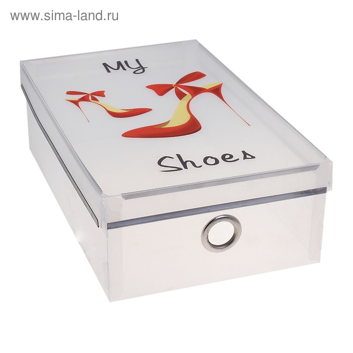 Короб для хранения 30х18,5х10 см "Женская обувь" цвет белый - Фото 1