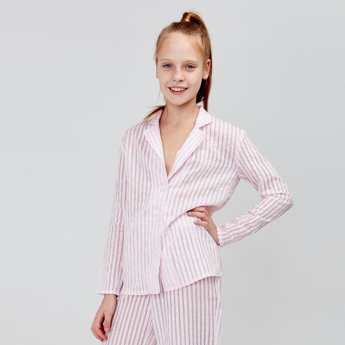 Рубашка для девочки MINAKU: Light touch цвет розовый, рост 122 - Фото 1