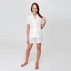 Рубашка с коротким рукавом для девочки MINAKU: Light touch, белая, рост 122 см - Фото 3