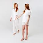 Рубашка с коротким рукавом для девочки MINAKU: Light touch, белая, рост 122 см - Фото 6