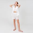 Рубашка с коротким рукавом для девочки MINAKU: Light touch, белая, рост 122 см - Фото 7