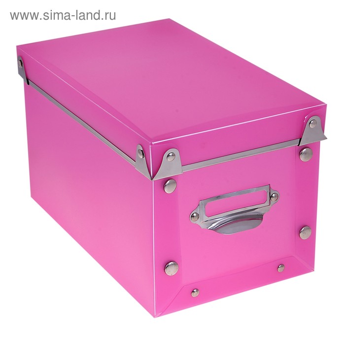 Короб для хранения 22,5х13,5х13 см "Моно" цвет розовый - Фото 1