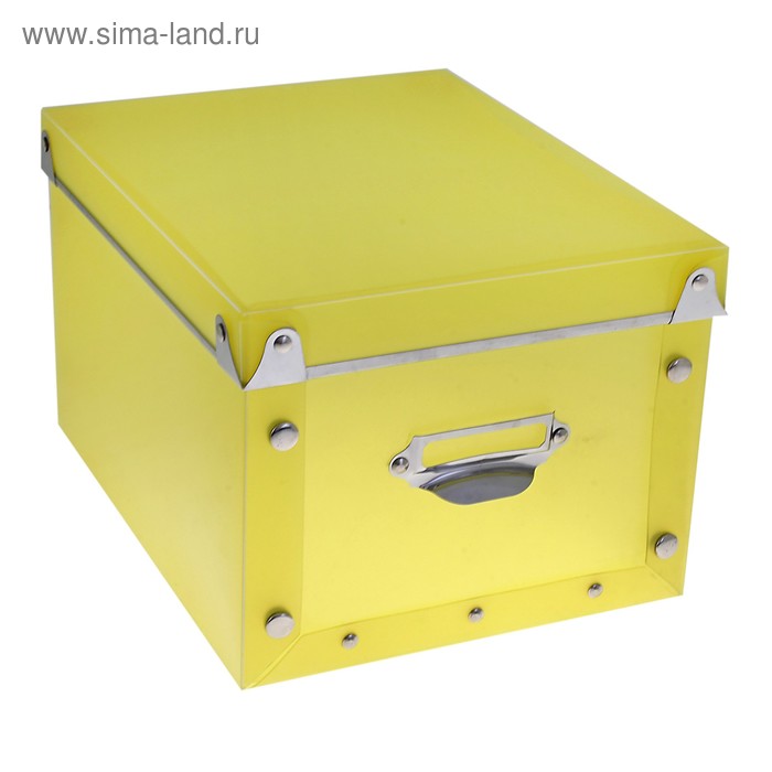 Короб для хранения 22,5х18,5х14 см "Моно" цвет желтый - Фото 1