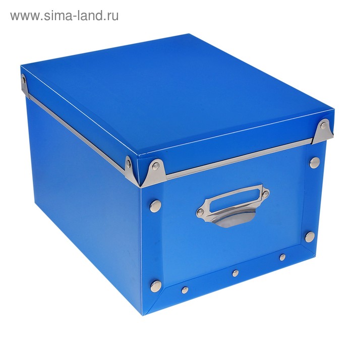 Короб для хранения 22,5х18,5х14 см "Моно" цвет голубой - Фото 1