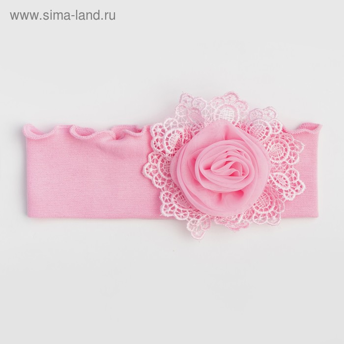 Повязка для девочки, цвет розовый, размер 46-50 - Фото 1