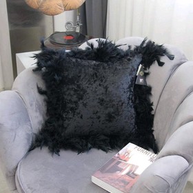 Наволочка декоративная «Бурлеск», размер 40х40 см, чёрный, цвет черный