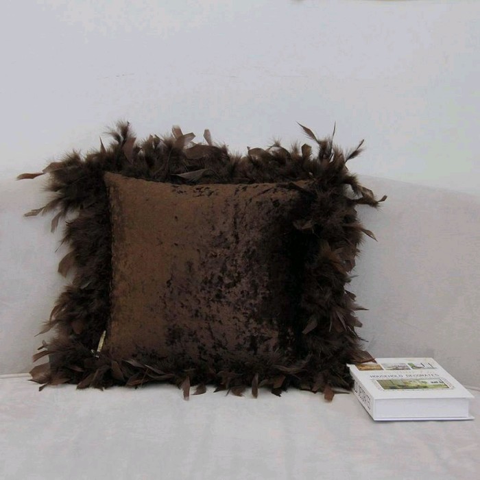 Наволочка декоративная «Бурлеск», размер 40х40 см, цвет шоколад