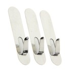 Крючок металлический на липучке «Лайт», 3 шт - Фото 2