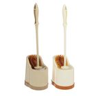 Ершик для унитаза с подставкой, 44 см, двойная система щеток, цвета МИКС - Фото 3