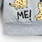 Комплект: джемпер и брюки Крошка Я «Леопарды», цвет серый/синий, рост 68-74 см - Фото 4