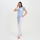 Пижама женская KAFTAN "Звёздочки" брюки, футболка, р. 44-46 - Фото 4