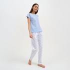 Пижама женская KAFTAN "Звёздочки" брюки, футболка, р. 44-46 - Фото 5