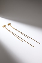 Серьги висячие «Изящество. Плоские нити», 15 см, цвет золото - Фото 8