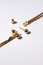 Серьги висячие «Изящество. Плоские нити», 15 см, цвет золото - Фото 3