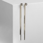 Серьги висячие «Изящество. Плоские нити», 15 см, цвет золото - Фото 9