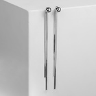 Серьги висячие «Изящество» плоские нити, цвет серебро, 15 см - Фото 3