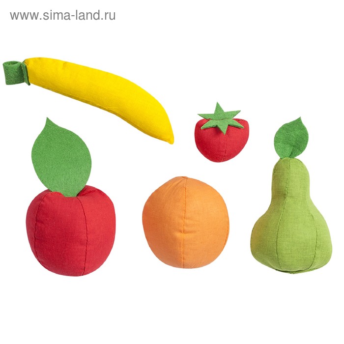 Набор фруктов, 5 предметов, с карточками - Фото 1