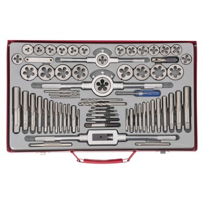 Набор метчиков и плашек Matrix 773065, 65 шт., М2-М20, 1/8", 1/4", металлический кейс