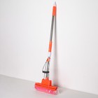 Швабра для мытья пола с двойным роликовым отжимом Доляна, насадка ПВА 27×6 см, телескопическая ручка 96-123 см, цвет МИКС - Фото 1