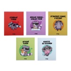 Тетрадь 48 листов в клетку, Calligrata «Дерзкий енот», МИКС - Фото 3