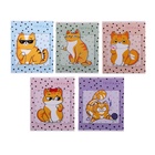 Тетрадь 48 листов в клетку, Calligrata «Коты», МИКС - Фото 3