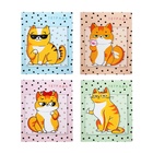 Тетрадь 48 листов в клетку, Calligrata «Коты», МИКС - Фото 4