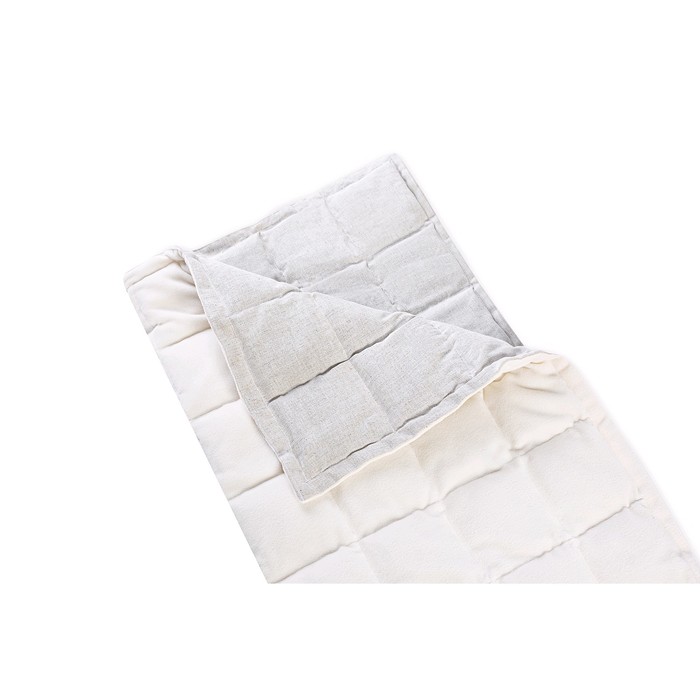 Одеяло утяжелённое, размер 110 × 140 см, лузга гречихи, лён/флис - фото 1907103695