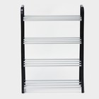 Полка для обуви Доляна, 4 яруса, 42×19×59 см, чёрная - Фото 5