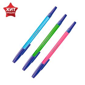 Ручка шариковая "Стамм" 049, узел 1.0 мм, чернила синие, стержень 135 мм, корпус флуоресцентный, МИКС