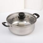 УЦЕНКА Набор посуды, 3 предмета: кастрюли 16/18/20 см со стеклянными крышками, индукция - Фото 2
