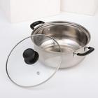 УЦЕНКА Набор посуды, 3 предмета: кастрюли 16/18/20 см со стеклянными крышками, индукция - Фото 3