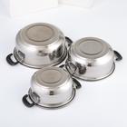 УЦЕНКА Набор посуды, 3 предмета: кастрюли 16/18/20 см со стеклянными крышками, индукция - Фото 6