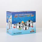 УЦЕНКА Набор посуды, 3 предмета: кастрюли 16/18/20 см со стеклянными крышками, индукция - Фото 7