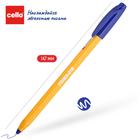 Ручка шариковая Cello Trima-21B, узел 0.7мм, чернила синие, корпус жёлтый - Фото 3