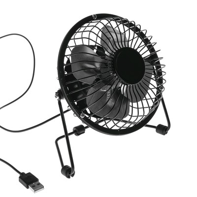 УЦЕНКА Вентилятор Luazon LOF-05, настольный, 2.5 Вт, 12 см, металл, чёрный