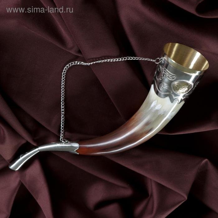 Сувенирный рог для вина, малый - Фото 1