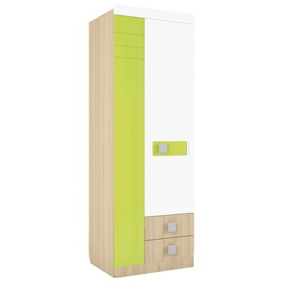Шкаф 2-х створчатый «Стиль 2», 700 × 516 × 2040 мм, цвет туя светлая / лайм