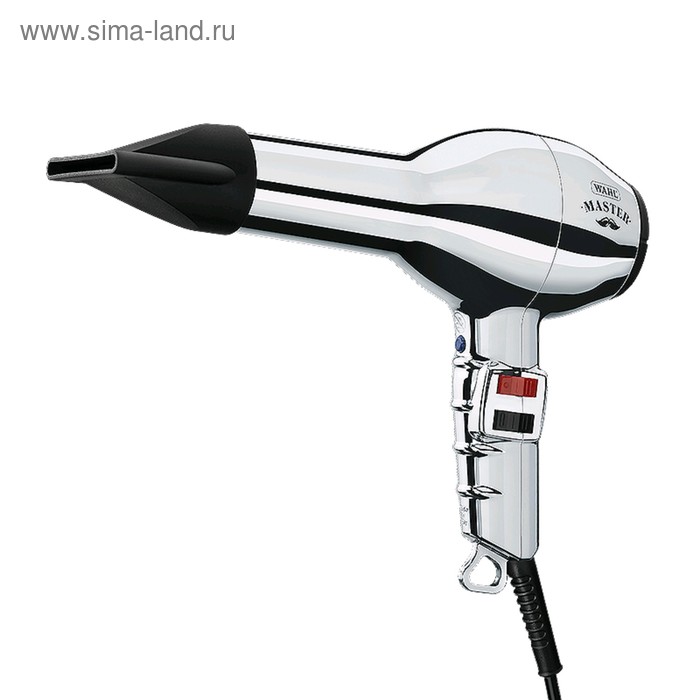 Фен Wahl 4316-0470 Master, 2000 Вт, 2 скорости, 3 темп. режима, холодный воздух, серебристый - Фото 1