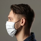 Маска тканевая двухслойная (карман для доп. фильтра) 20х17см, серая МИКС - Фото 2