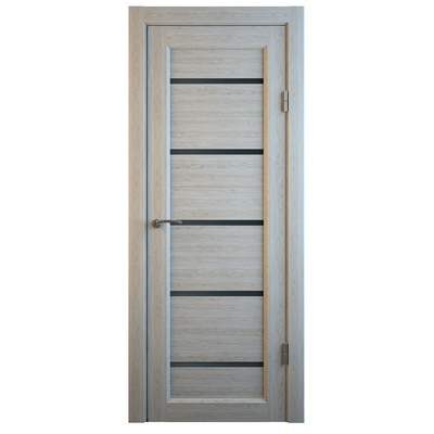 Комплект межкомнатной двери,  B-1/03 Дуб монтана Грей, Лакобель черный, 2000x900